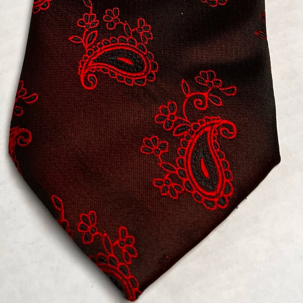 Venetto‎ Burgundy & Red 100% Polyester Men's Neck Tie Made In China